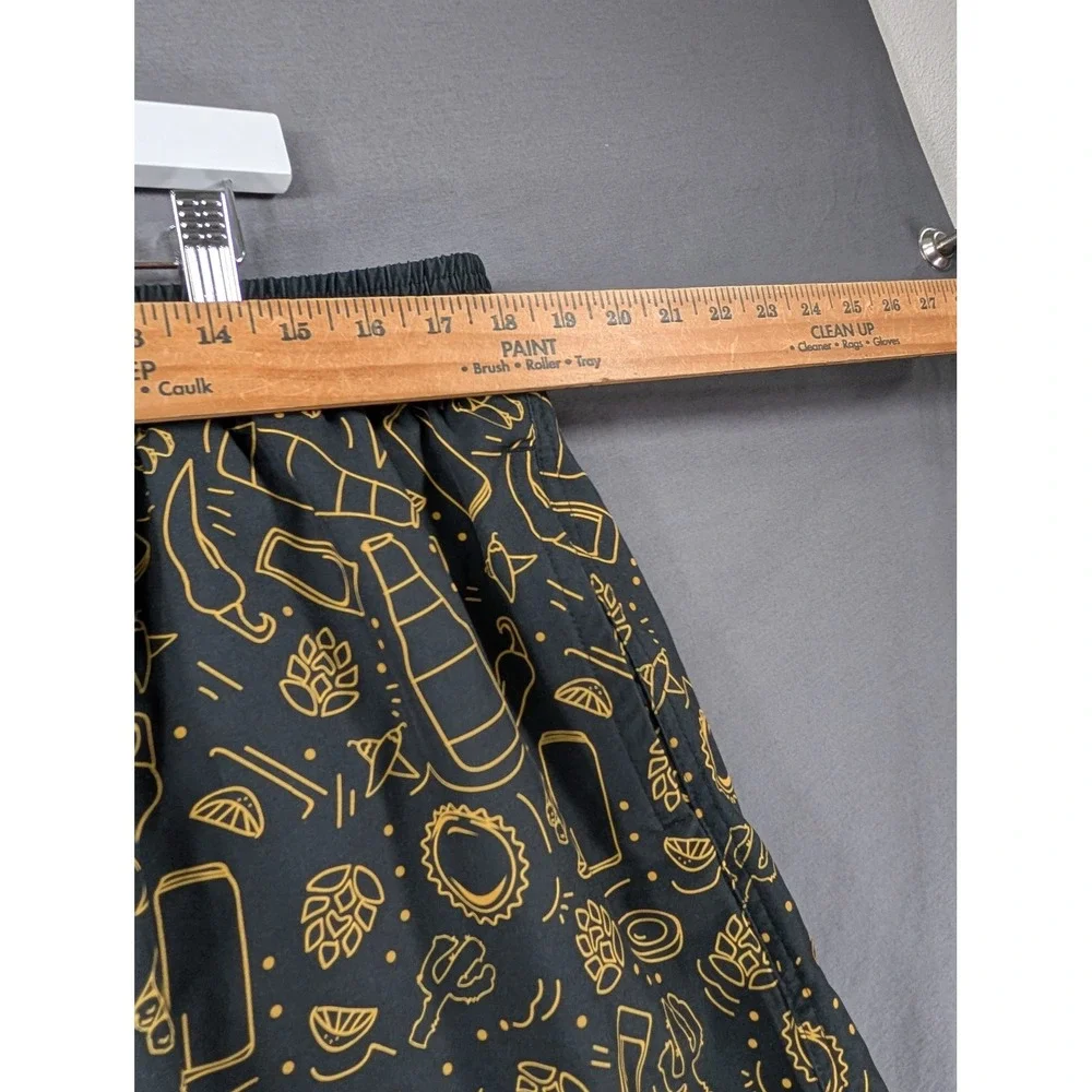 Modelo Especial Mens Swim Trunks 3XL 48/50 Black‎ Gold Beer Graphic Board Shorts
